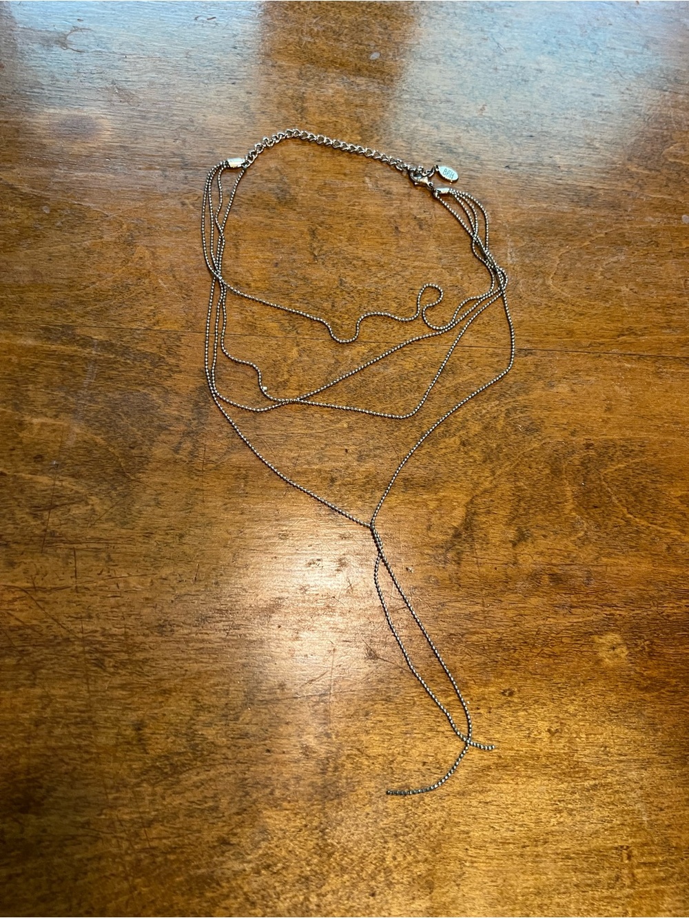 Rose Gold Layered Y Necklace Lariat Dainty Chain Adjustable
